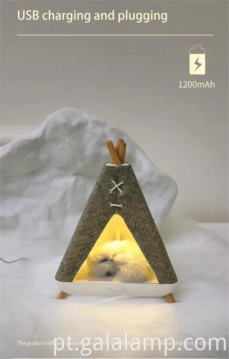 Tenda de alto -falante portátil Bluetooth com luz noturna colorida de LED